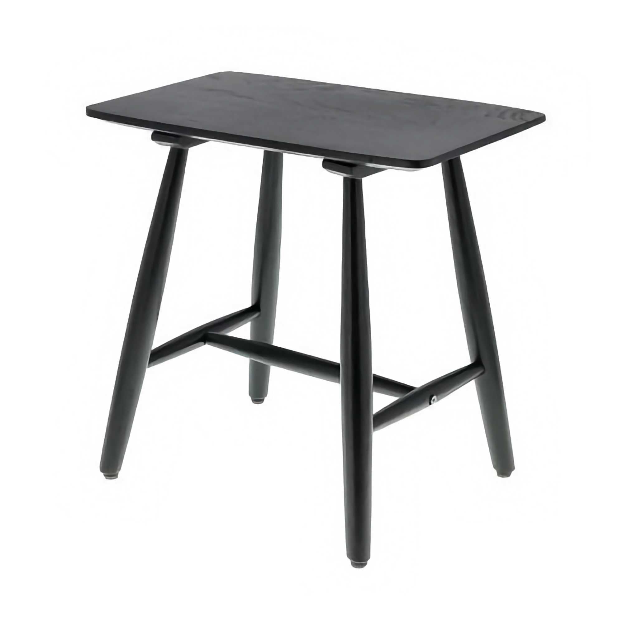 Villa Collection Bast Stool, Black Stained Oak