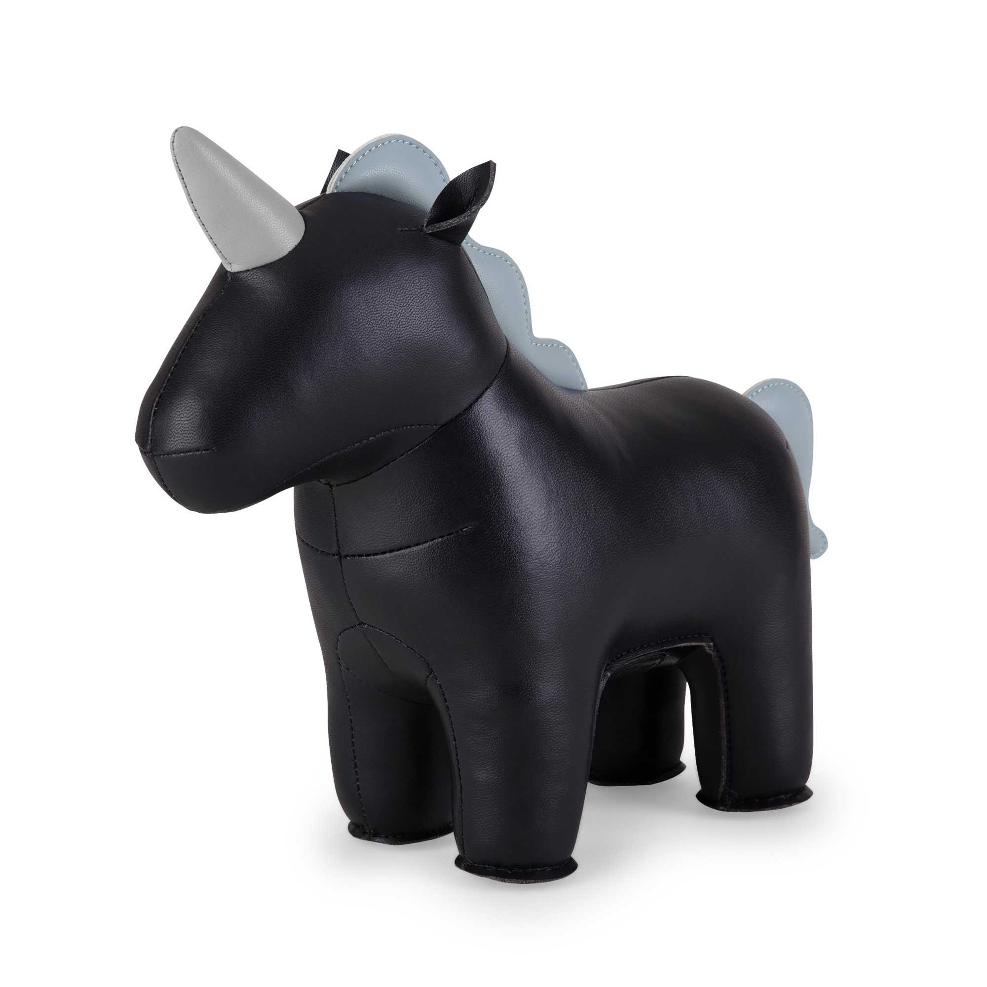 Zuny Bookend Unicorn Nico, Black/Smoky Blue