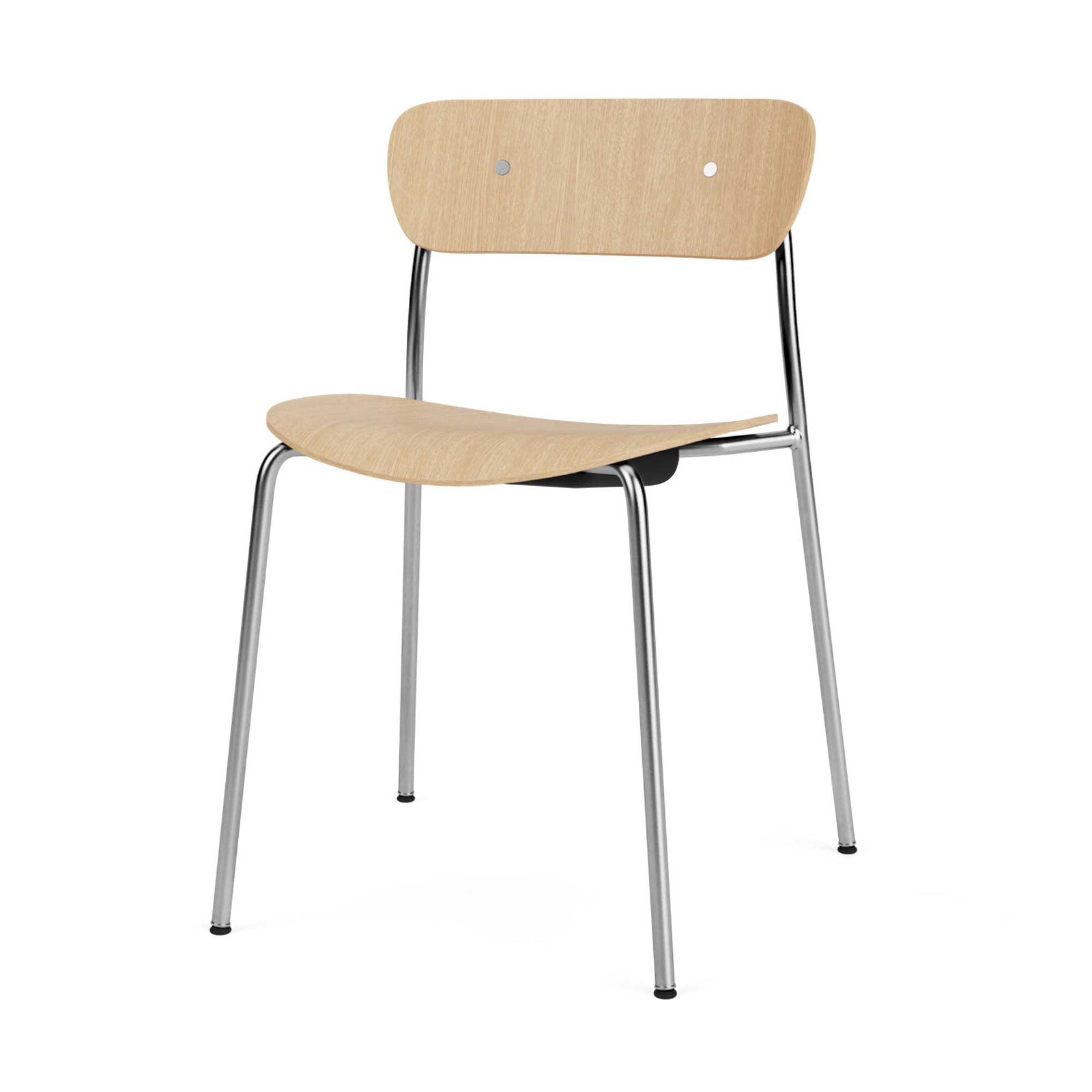 &Tradition AV1 Pavilion Chair, lacquered oak/chrome/chrome