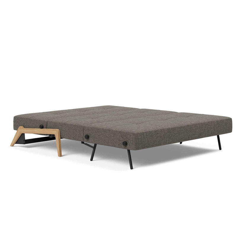 Innovation Living Cubed 160 Wood Sofa Bed, 216FlashtexDarkGrey w168xd98xh79cm