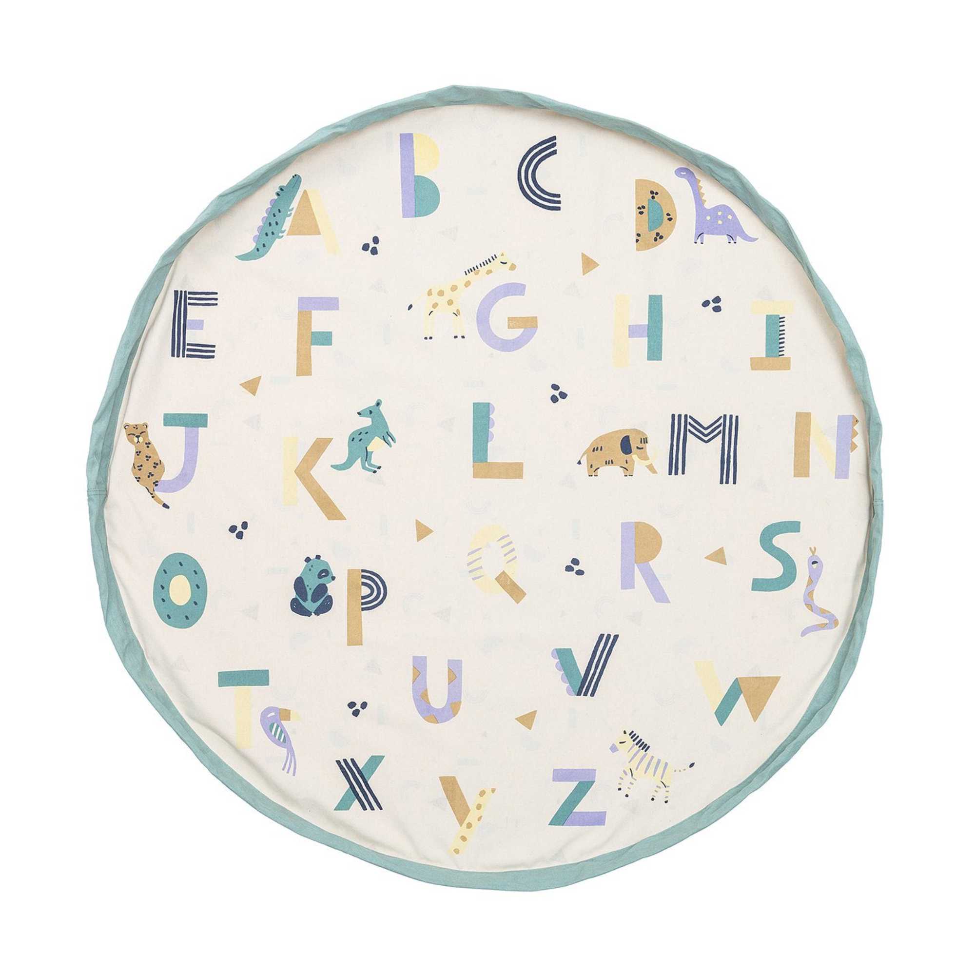 Play&Go PRINTED playmat and bag, animal alphabet (ø140cm)