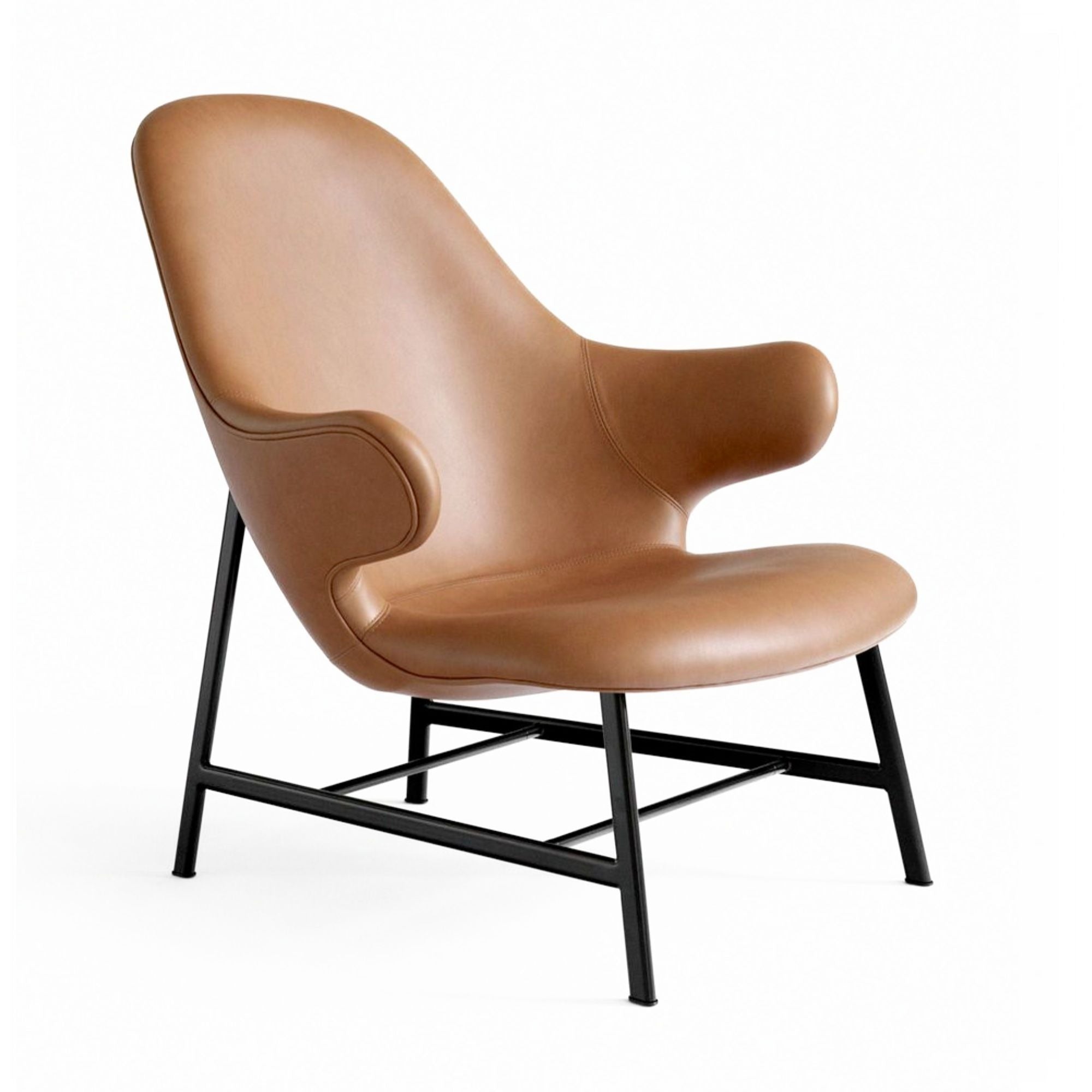 &Tradition Catch JH13 lounge chair, cognac leather (CA-MO Silk Aniline Leather)