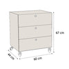 Kriptonite Container 3 Drawers 60cm