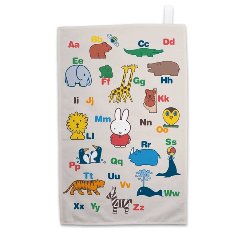 Star Editions Miffy tea towel, alphabet