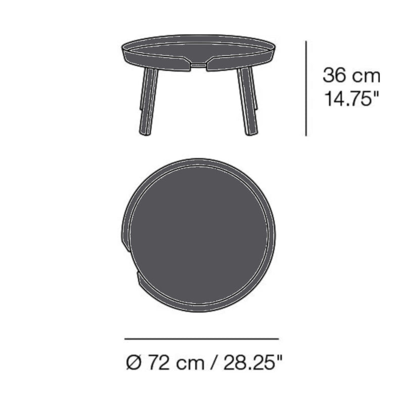 Muuto Around coffee table large, anthracite (Ø72 cm)