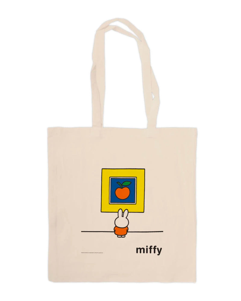 Star Edition Miffy canvas tote bag, apple art