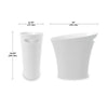 Umbra Skinny Trash Can, white (7.5 L)