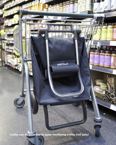 Rolser EcoMaku shopping trolley, carbon (4 wheels/2 swivelling)