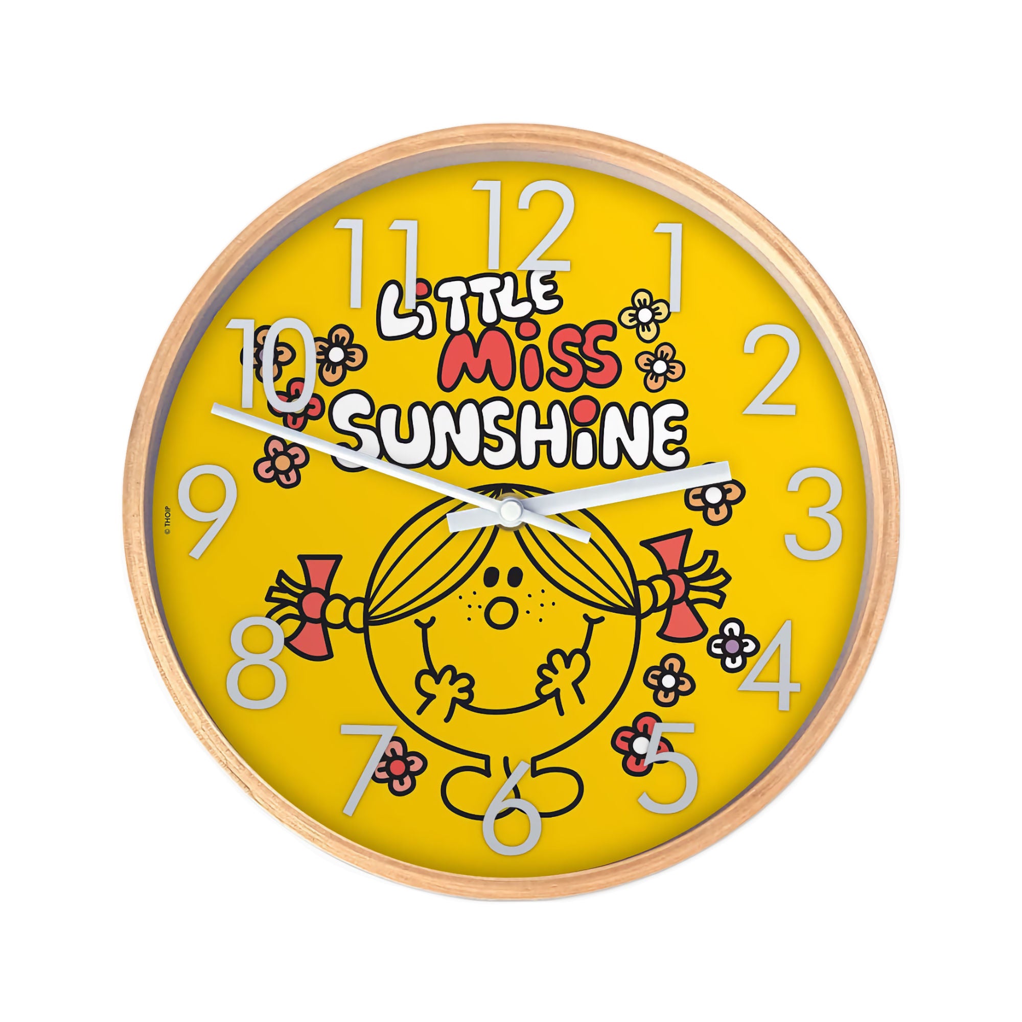 Mr. Men Little Miss birch clock, little miss sunshine (Ø26 cm)