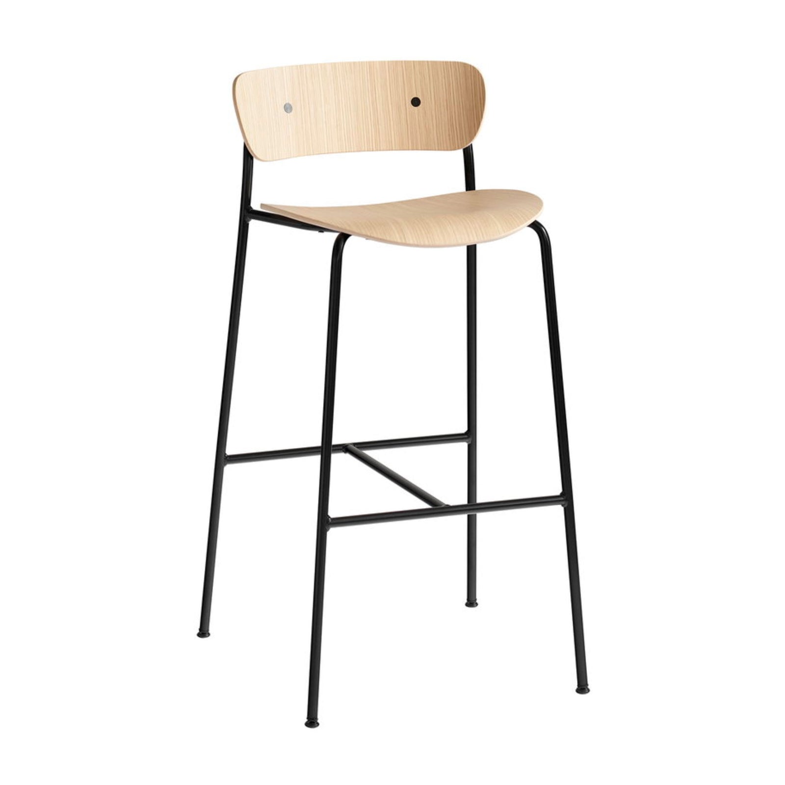 &Tradition AV9 Pavilion Bar Stool , Oak/Black (75 cm)