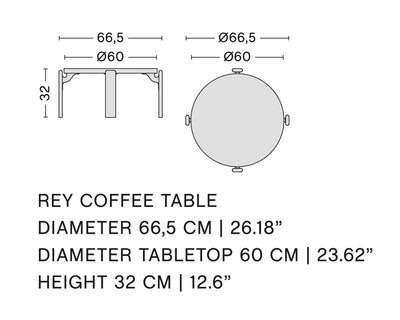 Hay Rey coffee table, deep black