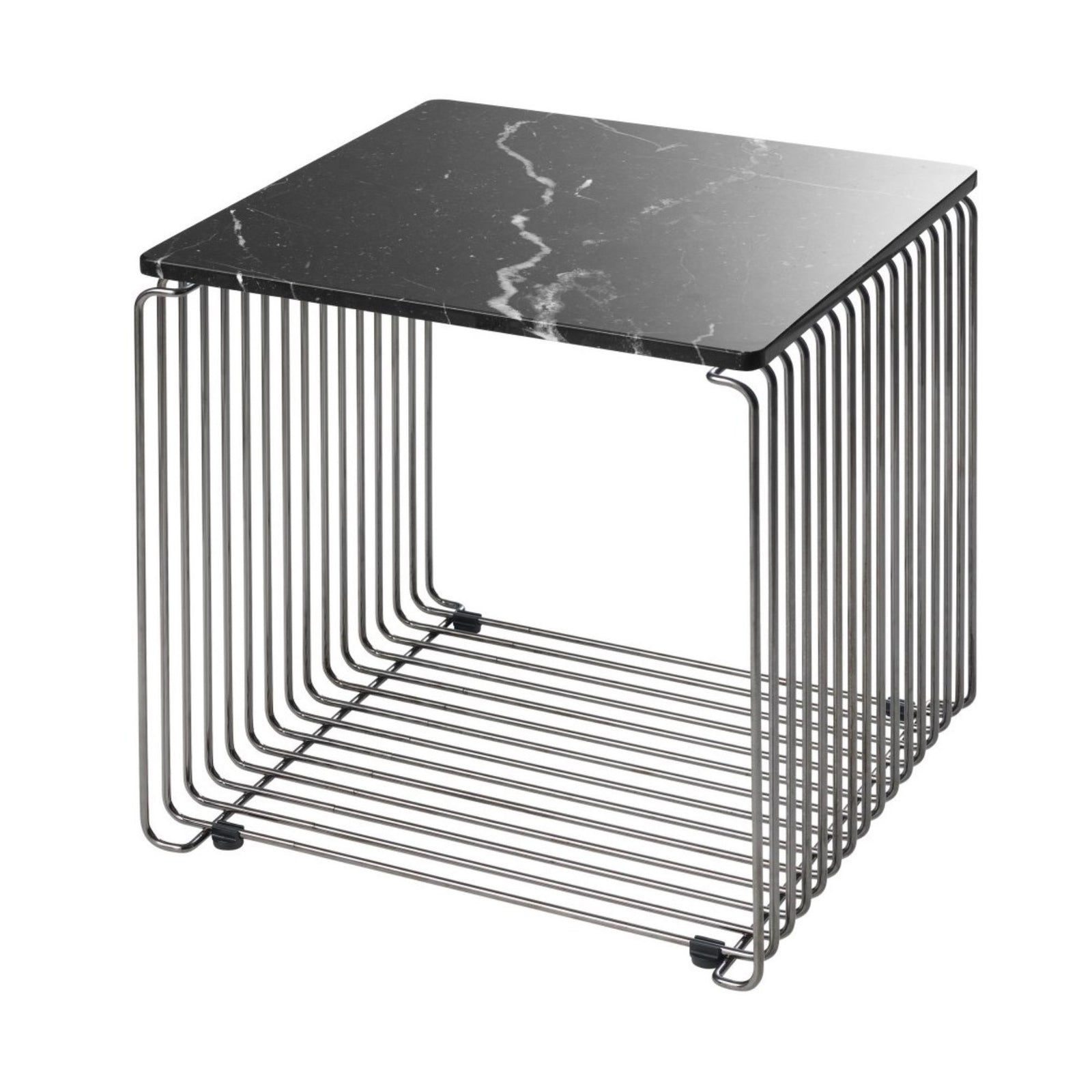 Montana Panton Wire modular side table, chrome - marble top