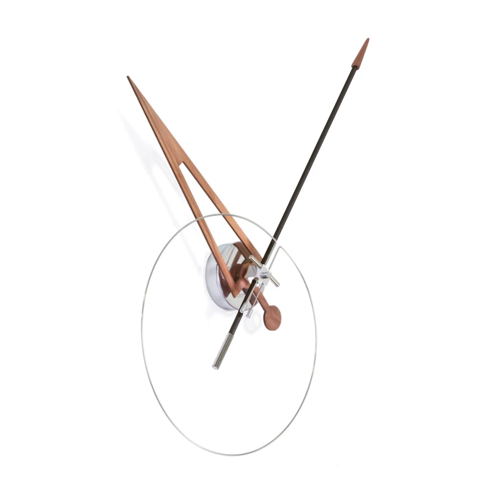 Nomon Cris N Wall Clock , Chrome-Black-Walnut