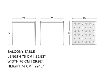 Hay Balcony Table (75x76 cm)