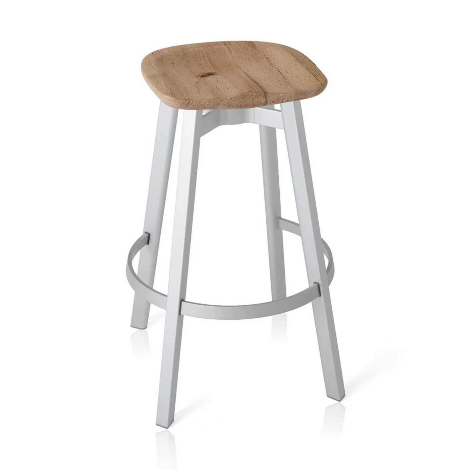 Emeco Su barstool, reclaimed oak seat (75cm)