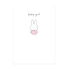 Hype Miffy message card, baby girl