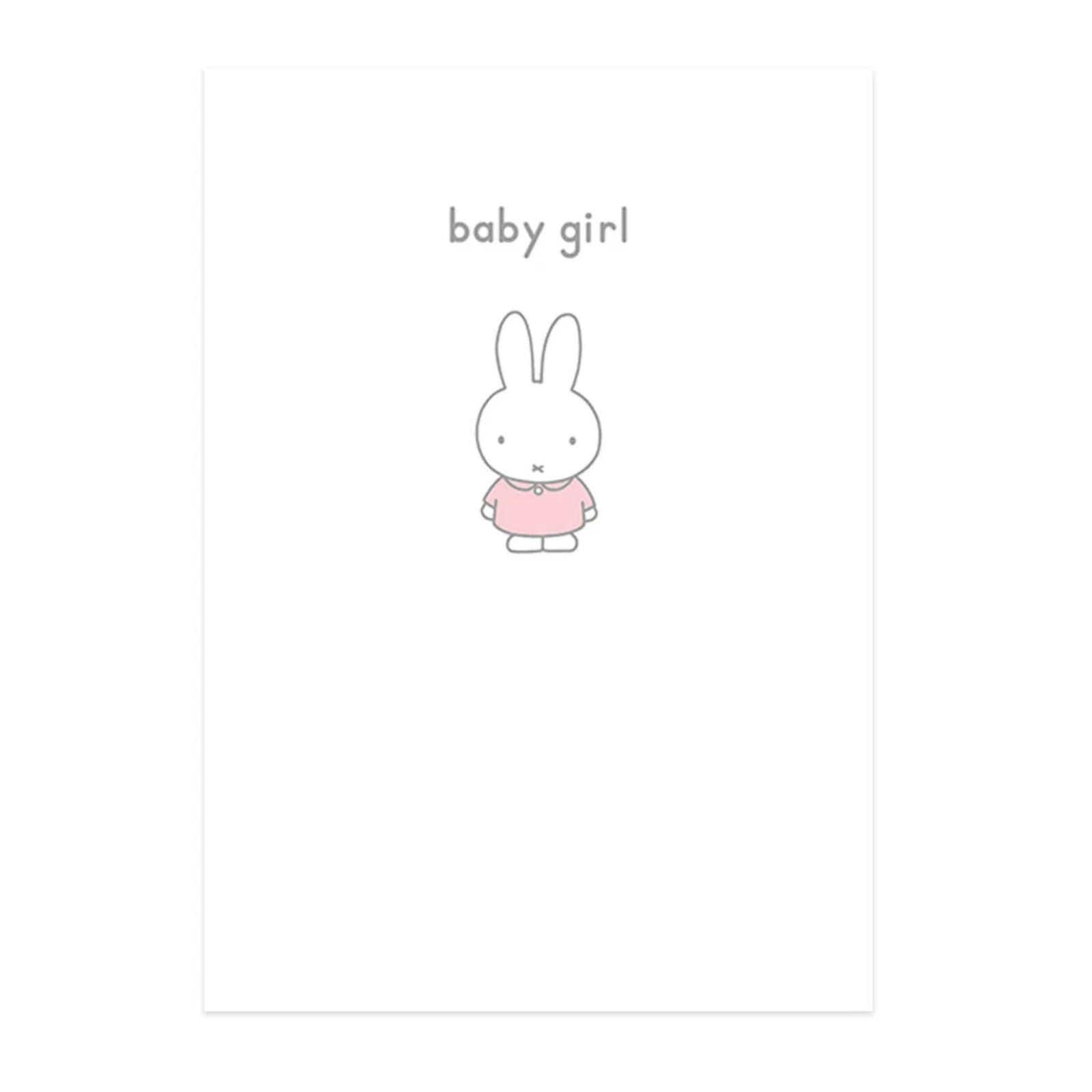 Hype Miffy message card, baby girl