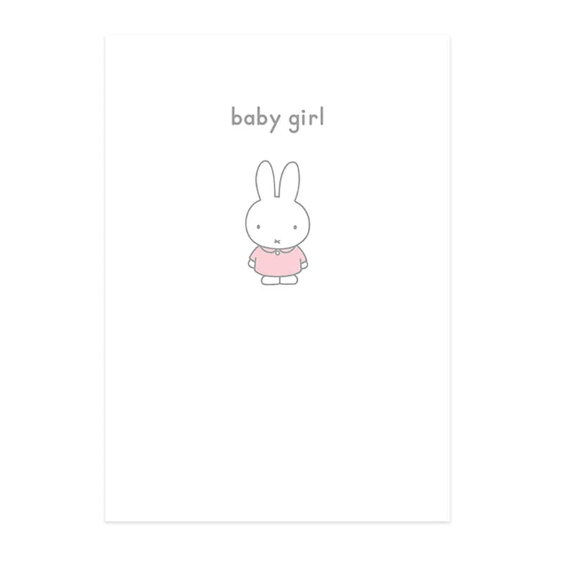 Hype Miffy message card, baby girl