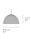 Muuto Under The Bell pendant lamp (Ø55cm) , Grey