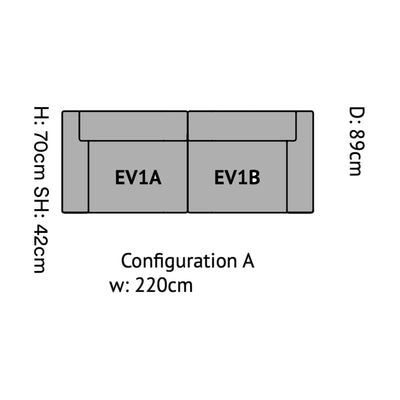 &Tradition Develius Sofa Configuration A, Vidar 323