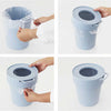 Hachiman Tap trash bin with lid small, smokey blue (5 L)