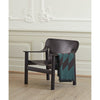 Hay Bernard Lounge Chair , Black Matt Lacquered Oak/Black Leather