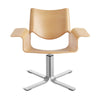 Blu Dot Buttercup lounge chair, white oak/ stainless steel