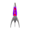 Mathmos Telstar Silver Rocket Lava Lamp, Violet/Red