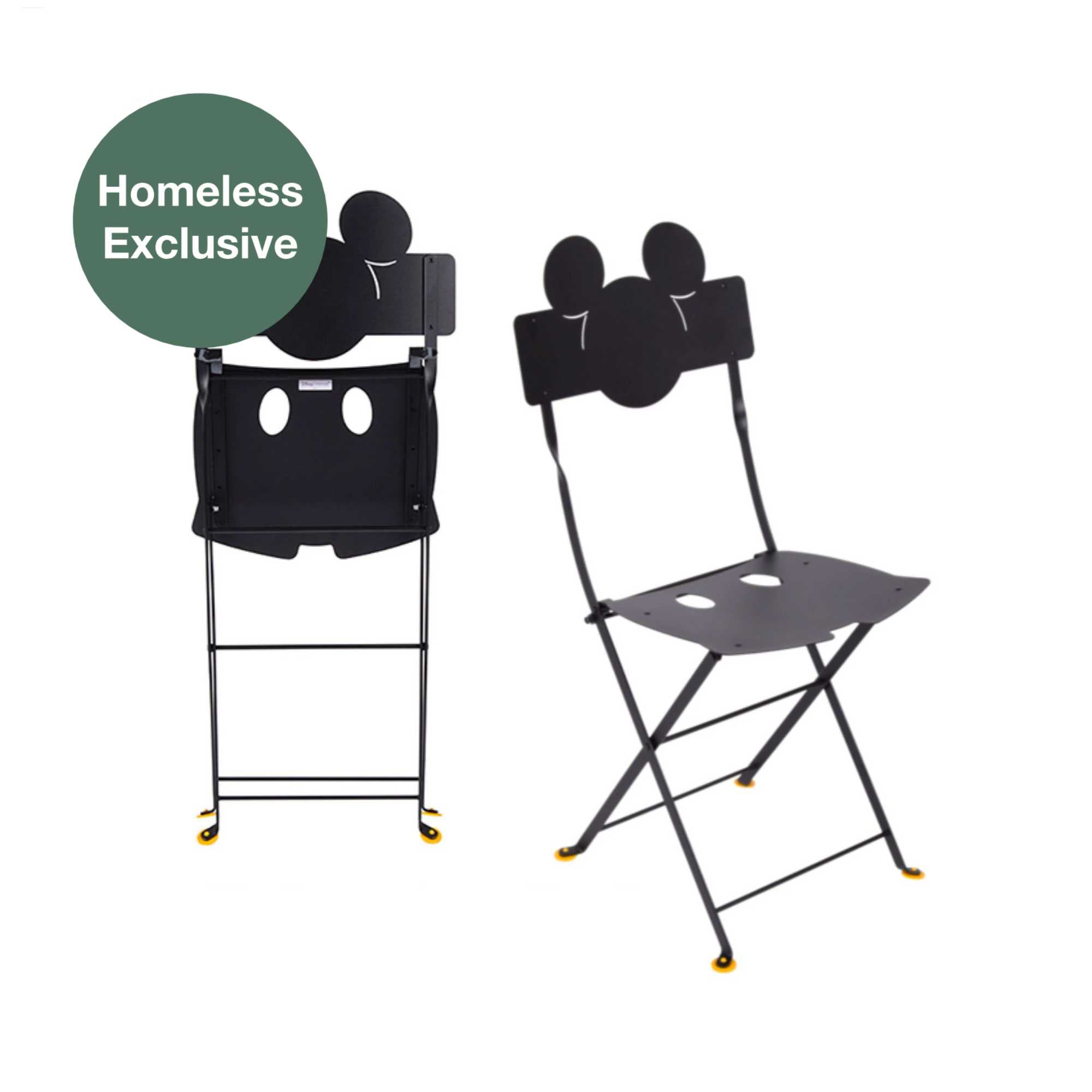 Fermob Mickey Mouse bistro chair junior, black (outdoor)