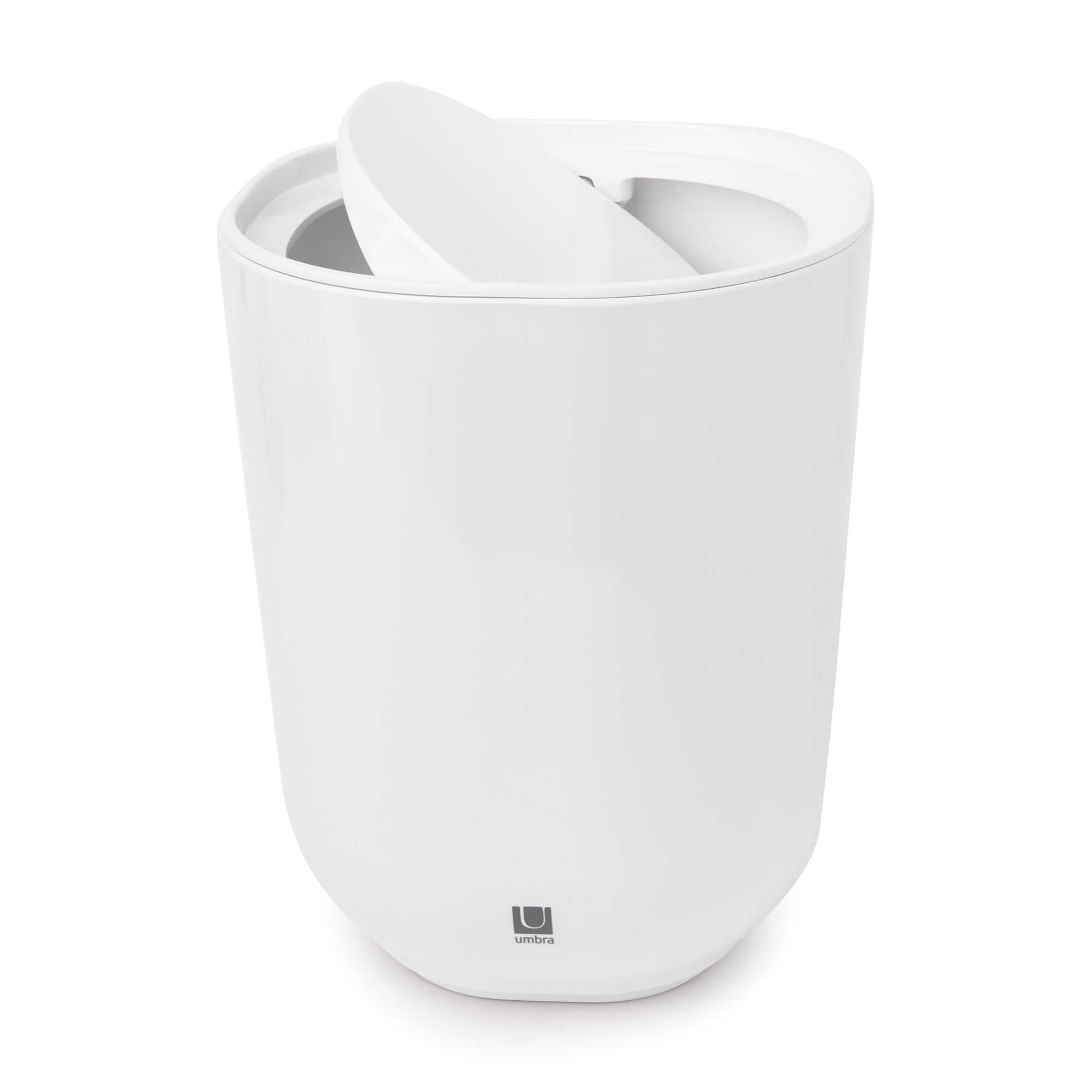 Umbra Step trash can with lid, white (6.6 L)