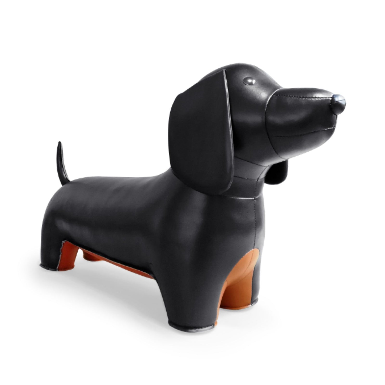 Zuny Large Teckel Animal Stool, Black