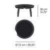 Muuto Around coffee table large, black (Ø72 cm)