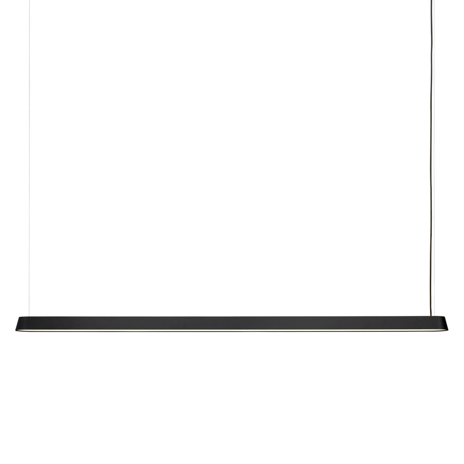 Muuto Linear pendant lamp, black (169.2 cm)