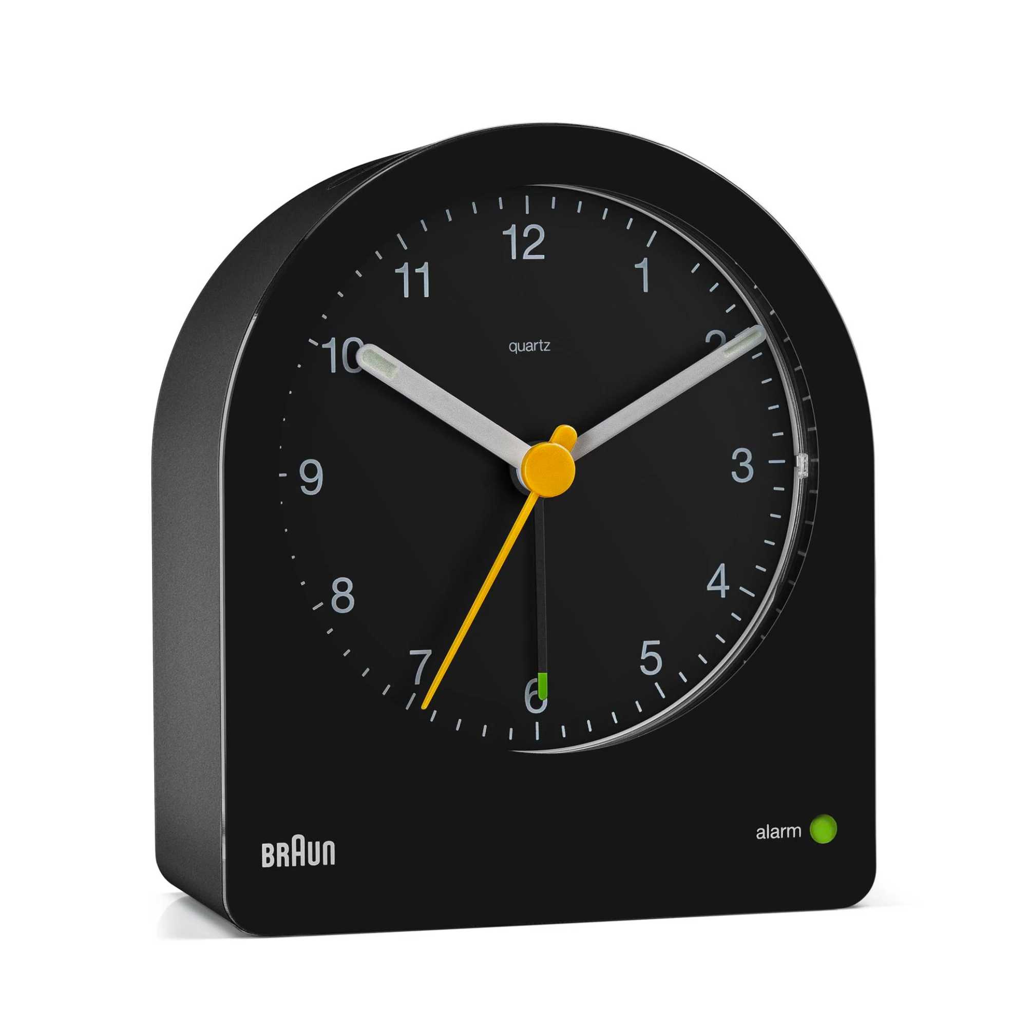 Braun BC22 Analogue Alarm Clock with Snooze and Continuous Backlight, Black