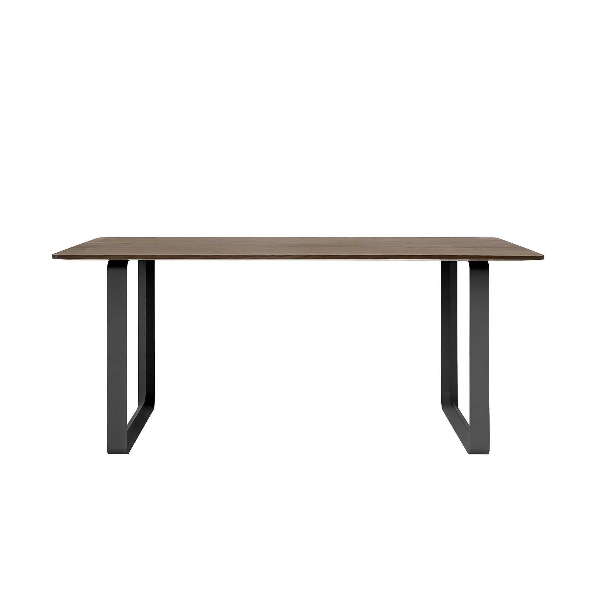 Muuto 70/70 table, solid smoked oak/black (170x85 cm)