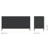 Muuto Enfold Sideboard Low (w124.5xd45xh62cm) , Black/Black
