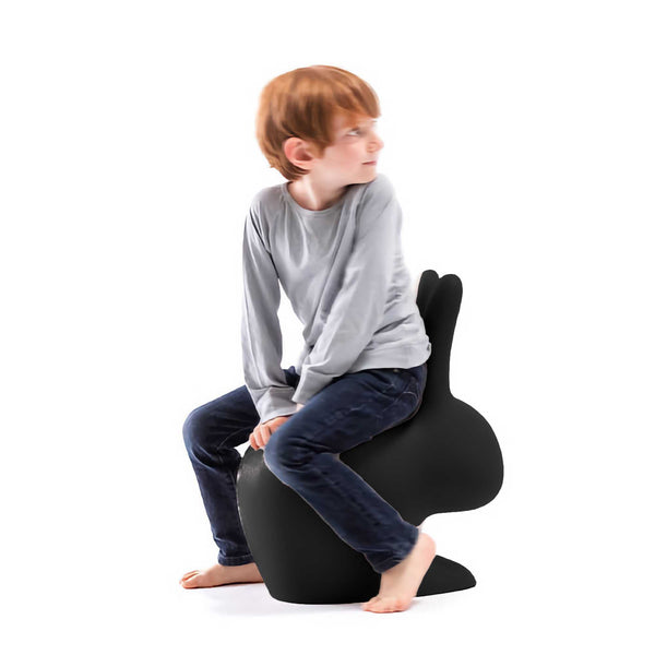 Qeeboo Rabbit Chair Baby, black - HOMELESS.hk
