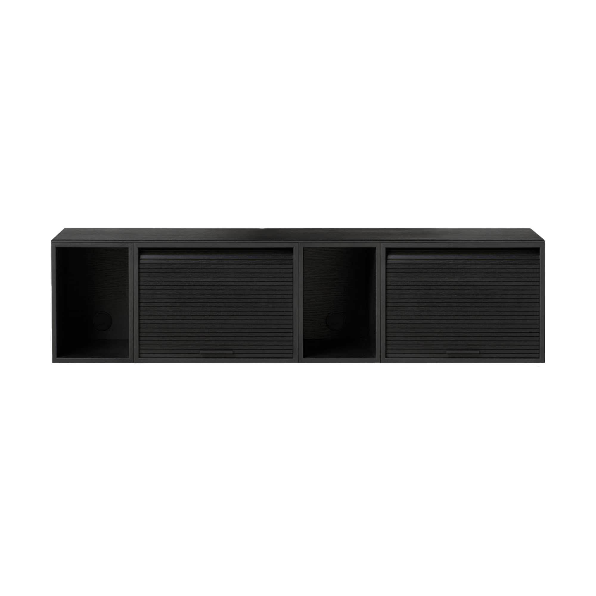 Northern Hifive cabinet system wall, black painted oak (150cm)