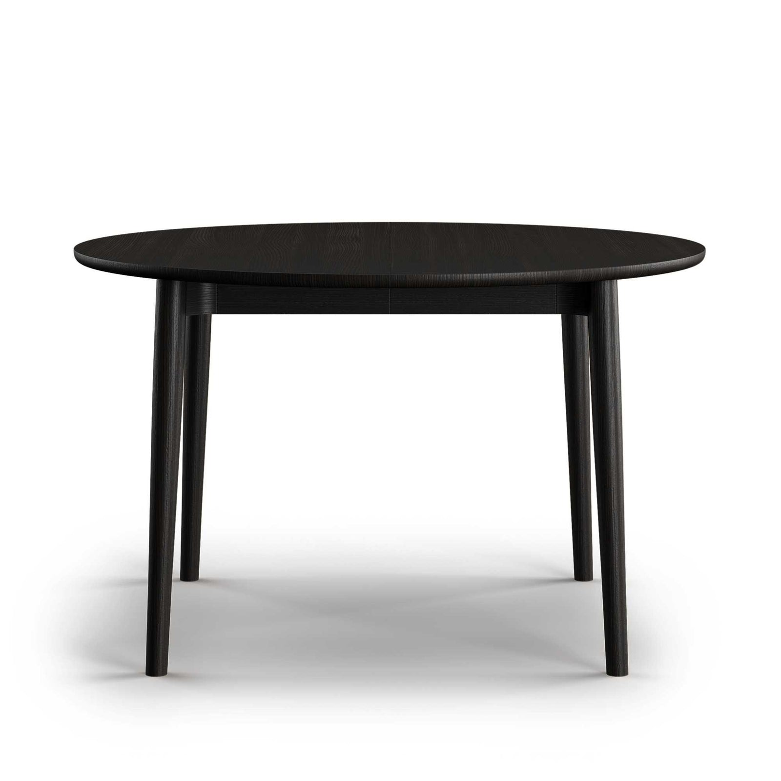 Northern Expand dining table circular, black painted oak (ø120cm)