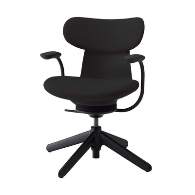 Kokuyo Inglife Office Chair Upholsltery Back with Arm, black