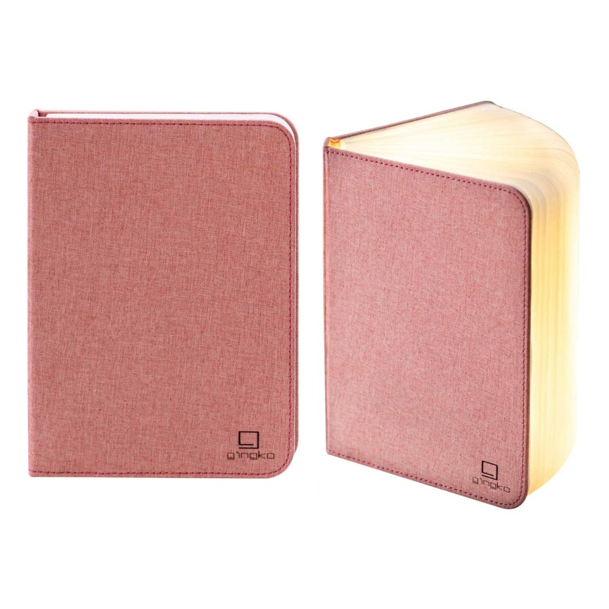 Gingko Smart Booklight Large , Linen Pink