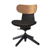 Kokuyo Inglife Office Chair Dark Plywood Back, black
