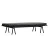 Woud Level Daybed , Black-Black Leather