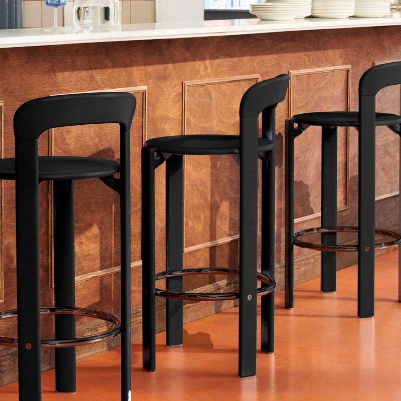 Hay Rey bar stool, deep black (75cm)