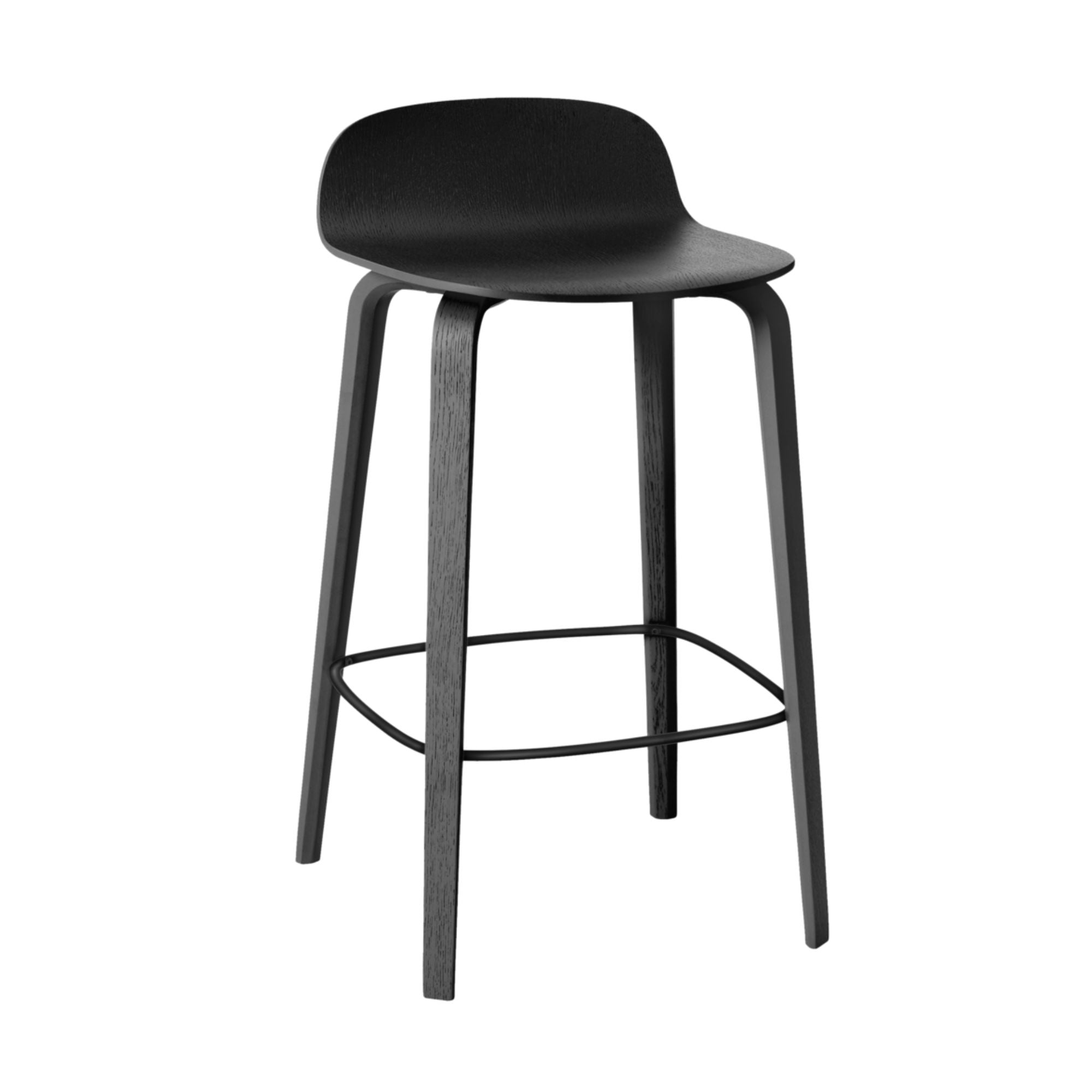 Muuto Visu counter stool, black/black (65 cm)