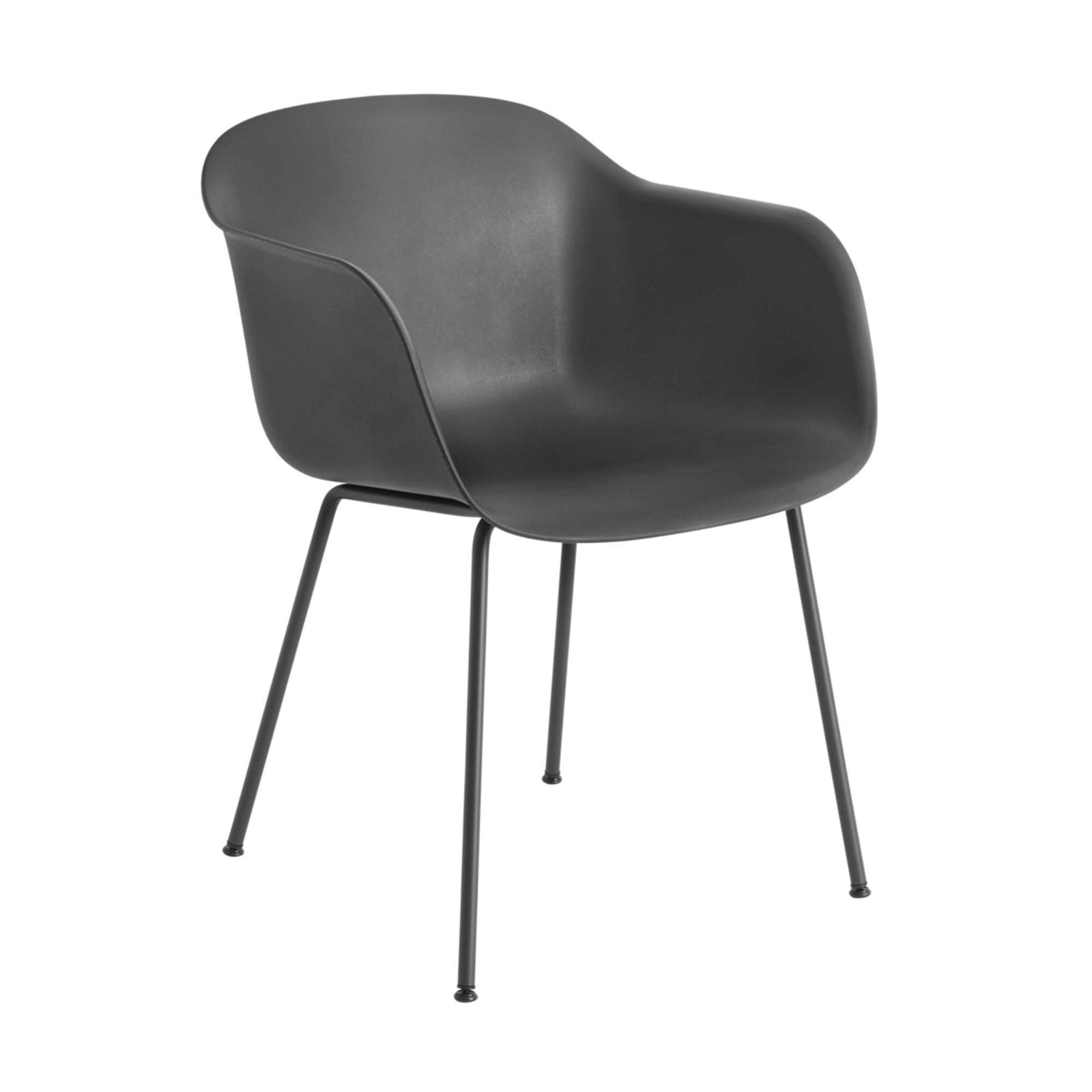 Muuto Fiber armchair tube base, black/black