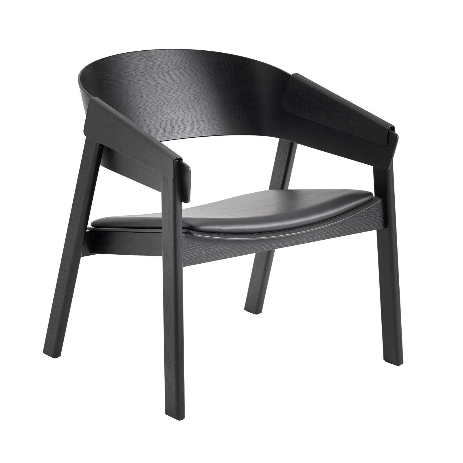 Muuto Cover lounge chair, refine leather black/black
