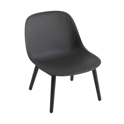 Muuto Fiber lounge chair wood base, black/black