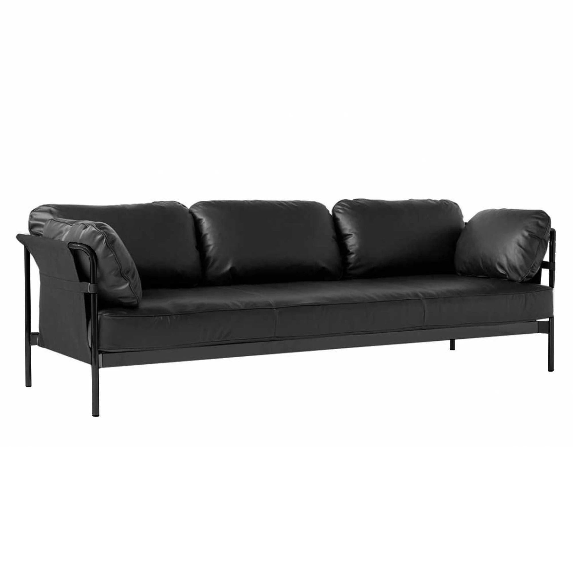 HAY Can 3-Seater Sofa 2.0 , Black-Black-Silk0842