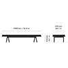 Woud Level Daybed , Black-Black Leather